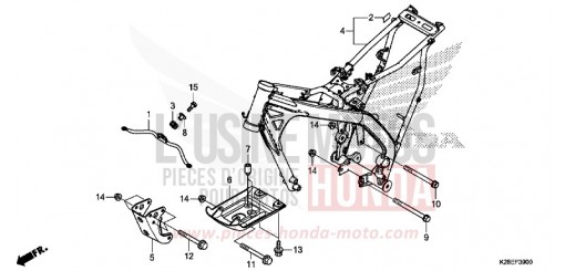 CARROSSERIE DE CHASSIS CRF125FN de 2022